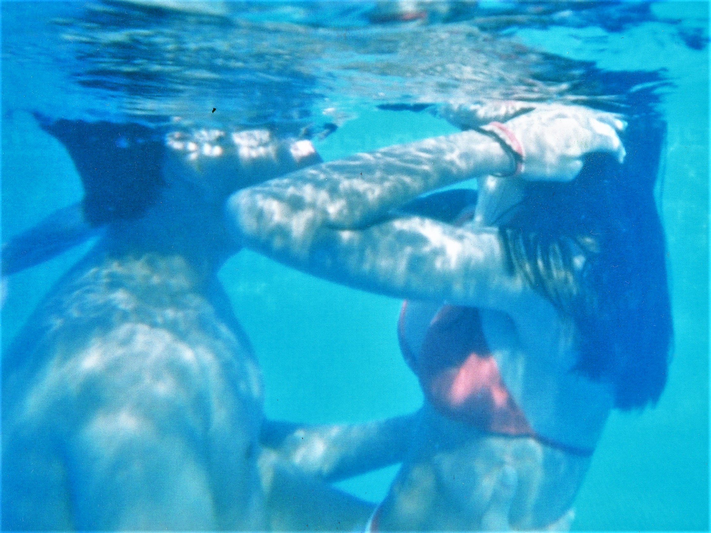 Couple swimming